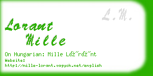 lorant mille business card